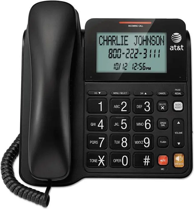 Alt view image 5 of 12 - At&T Cl2940 Standard Phone - Black