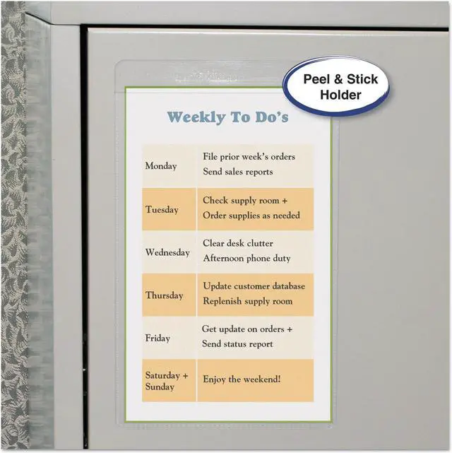 Alt view image 3 of 20 - C-Line 70058 Shop Ticket Holders with Self-Adhesive Back 5 x 8 Clear 50/box