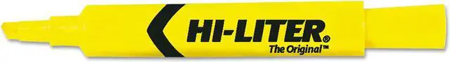 Main image of Avery 07742 Desk Style Highlighter, Chisel Tip, Yellow Ink, 1 Dozen