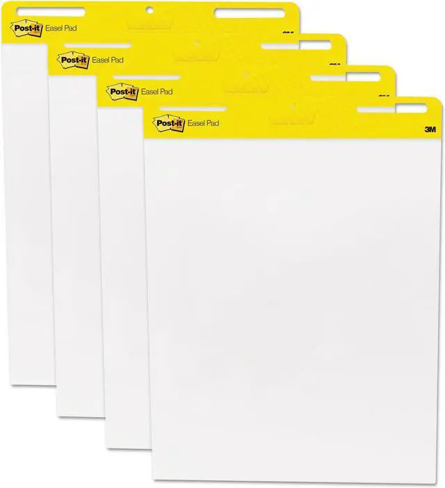 Alt view image 7 of 20 - Post-it®   Self-Stick Easel Pad, 25 x 30, White, 30 Sheets/Pad, 4 Pads/Pack