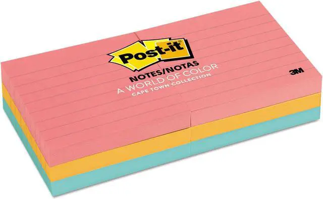 Alt view image 3 of 15 - 3M 6306AN Neon Color Notes 3 x 3 Two Neon Colors Six 100-Sheet Pads Pack