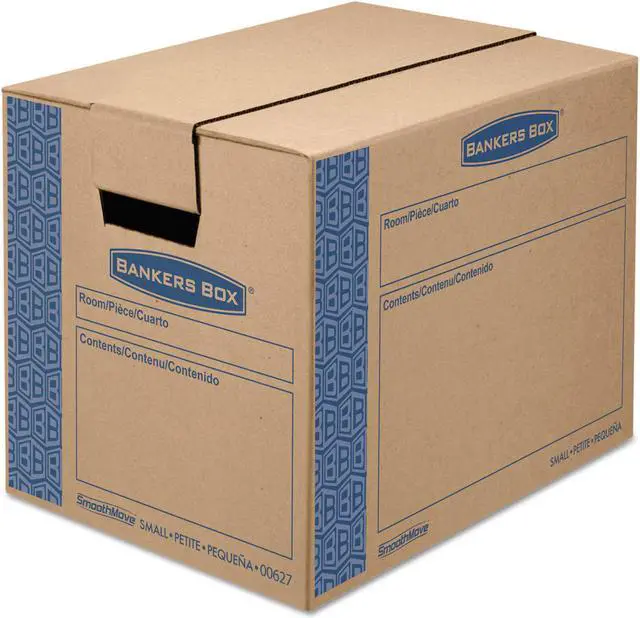 Alt view image 2 of 14 - Bankers Box 0062701 SmoothMove Moving Storage Box- Extra Strength- Small- 12w x 16d x 12h- Kraft