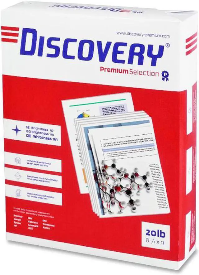 Alt view image 2 of 7 - Discovery Multipurpose Paper 8-1/2x11" 3HP 20lb 97GE/110 ISO 5RM/CT WE 00101