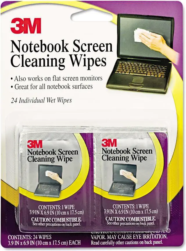 Alt view image 9 of 20 - 3M Notebook Screen Cleaning Wipes - 6 PK/BX
