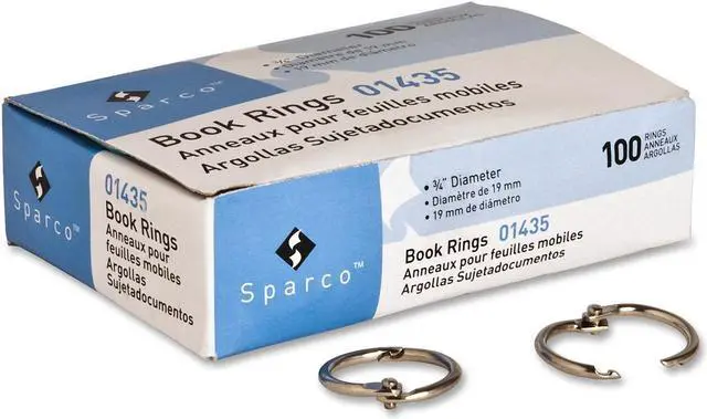Alt view image 6 of 7 - Book Ring, 3/4" Diameter, 100/BX, Silver