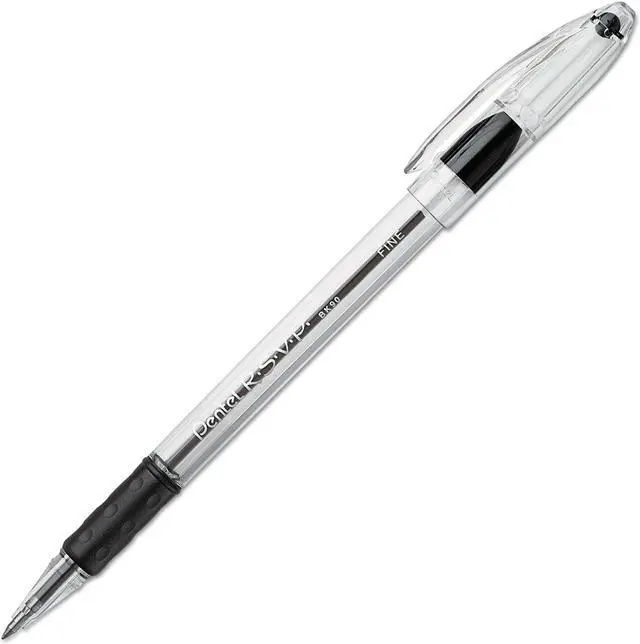 Main image of Pentel R.S.V.P. Stick Ballpoint Pen .7mm Translucent Barrel Black Ink 24/Pack BK90ASW2
