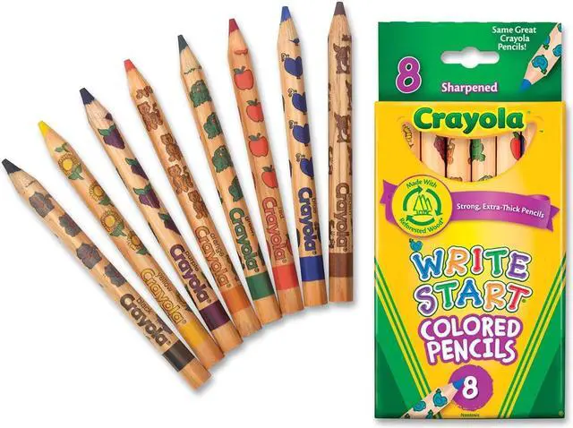 Alt view image 3 of 12 - Crayola Write Start Colored Pencils-8/Pkg Long