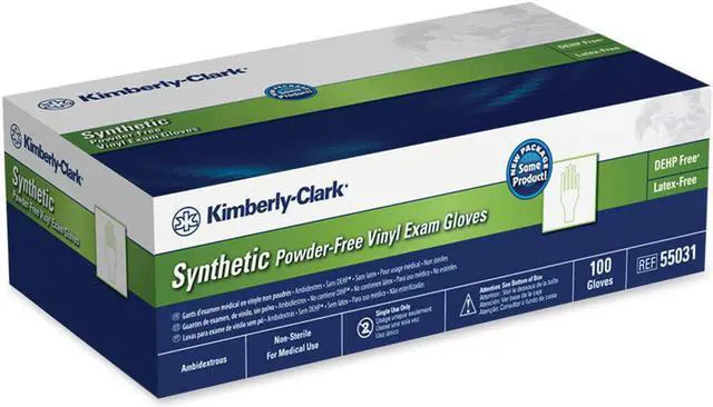 Alt view image 2 of 5 - Kimberly-Clark KIM55034 Powder-Free Exam Gloves- Non-Latex- X-Large- Clear