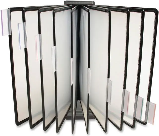 Alt view image 6 of 6 - Business Source Basic Catalog Display Racks 20 Documents Black 62889