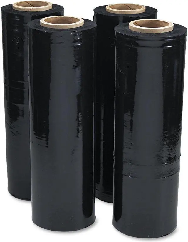 Main image of Universal Black Stretch Film 18" x 1 500ft Roll 20mic (80-Gauge) 4/Carton 62120