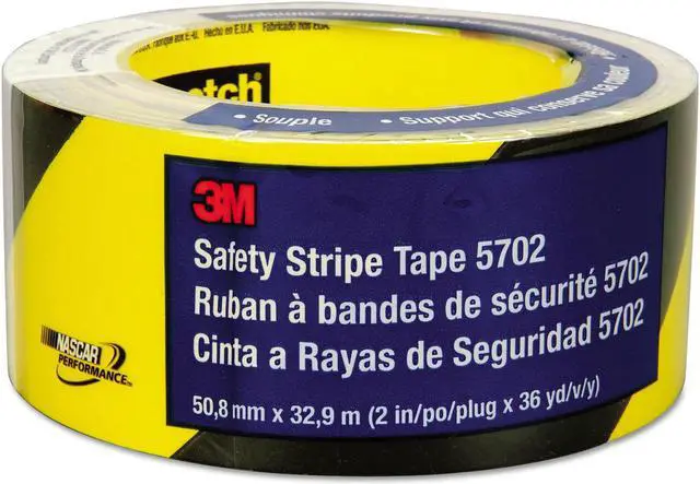 Alt view image 4 of 20 - Safety Stripe Tape 5700, 3 in X 36 Yd, Black/Yellow