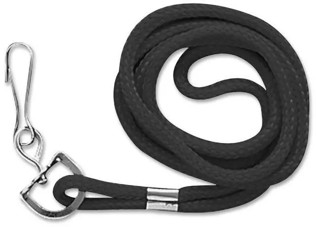 Main image of Baumgartens Standard Lanyard With Hook 36" L Nylon Black 68909