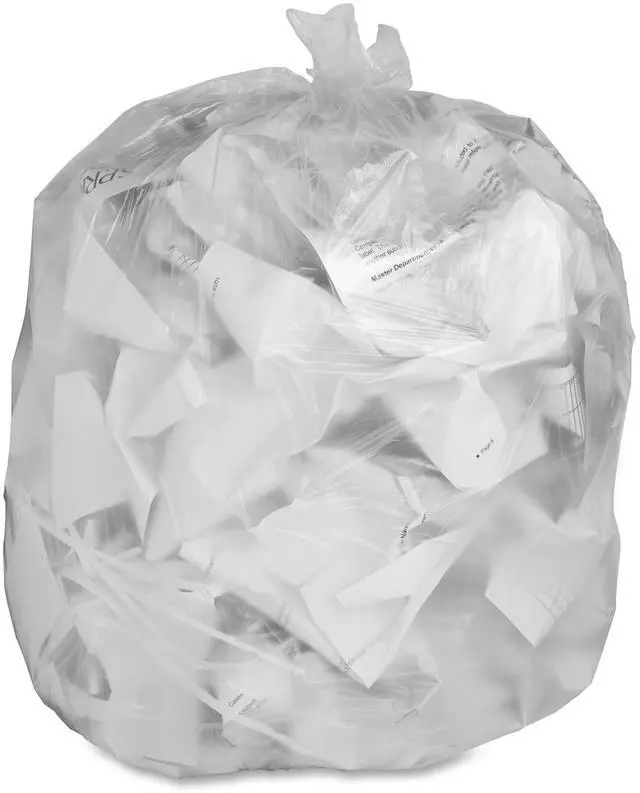 Alt view image 3 of 17 - Genuine Joe Can Liners 55-60 Gal 12mic/.47mil 38"x58" 200/CT Translucent 70014
