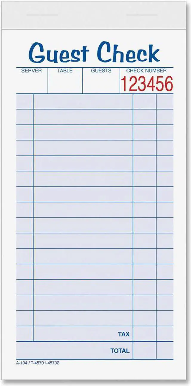 Alt view image 2 of 9 - Tops Guest Check Book
