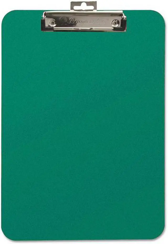 Main image of Baumgartens Unbreakable Recycled Clipboard 1/4" Capacity 8 1/2 x 11 Green 61626