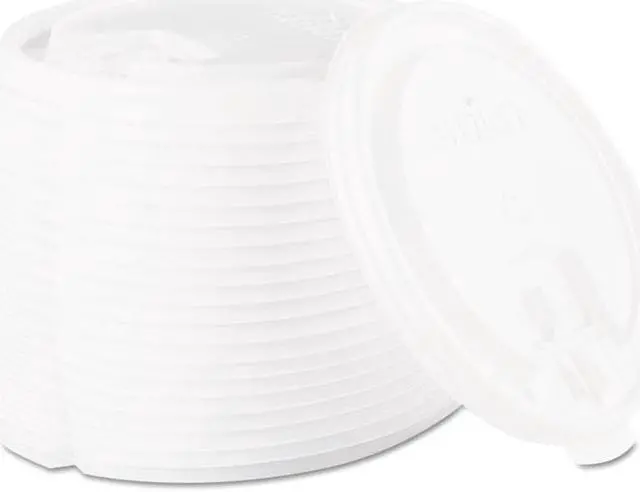 Alt view image 2 of 8 - Lift Back & Lock Tab Cup Lids For Foam Cups, 16Oz, White, 1000/Carton