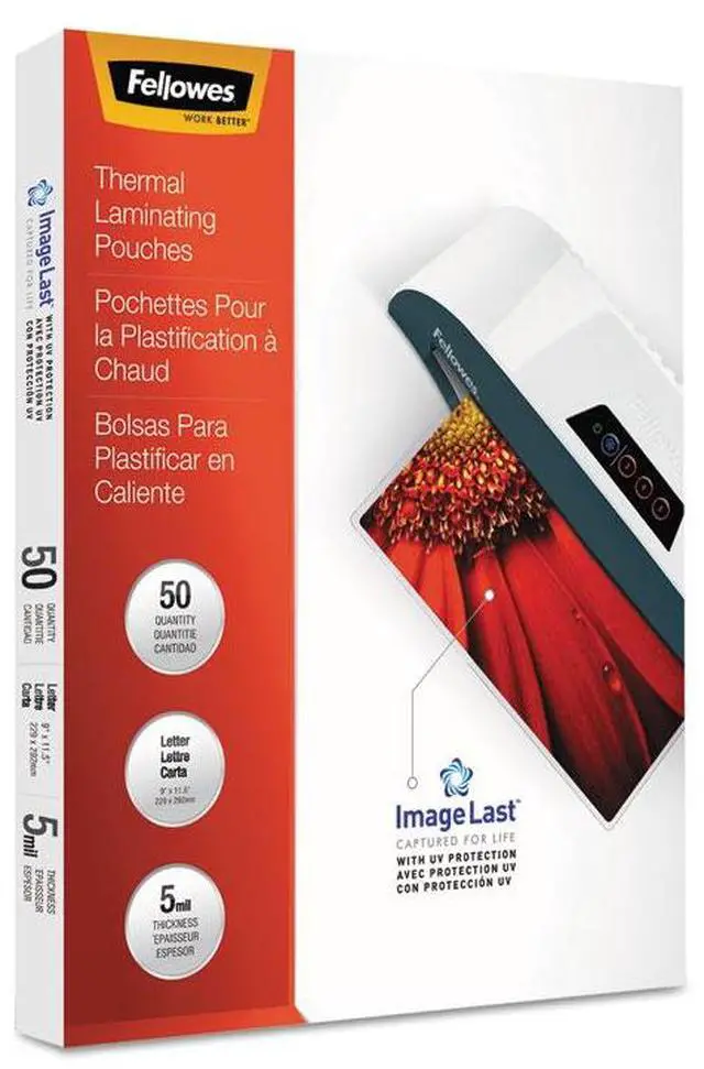 Alt view image 3 of 20 - FELLOWES 5204002 Fellowes 5204002 5mm letter-size laminating pouches 50 pk