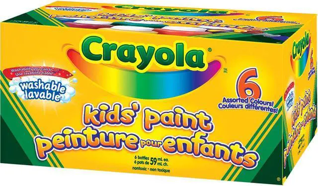 Alt view image 4 of 20 - Crayola Llc Formerly Binney & Smith BIN541204 Washable Kids Paint 6 Jar Set