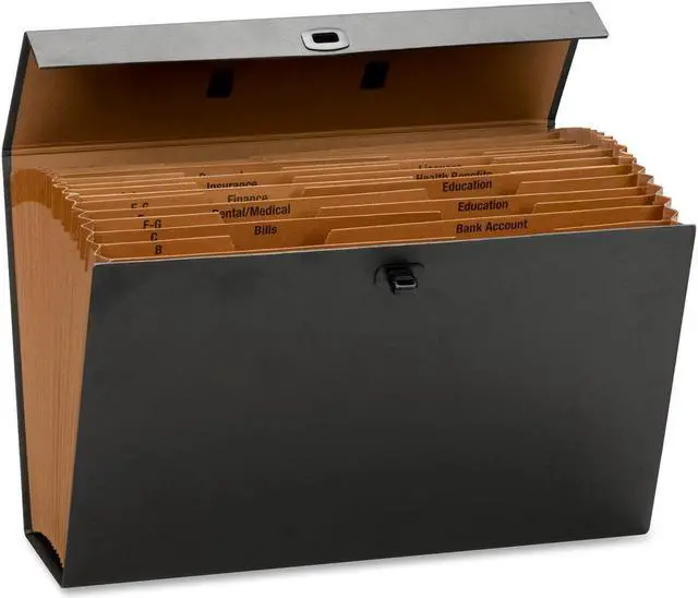 Alt view image 6 of 10 - Smead Expanding File Case A -Z 19 Pockets 10"x15" Black 70804