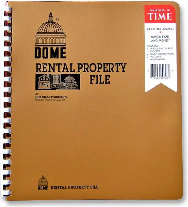 Alt view image 4 of 4 - Dome 920 Rental Property File, 11" x 9.75" Sheet Size - Copper Cover - 1 Each