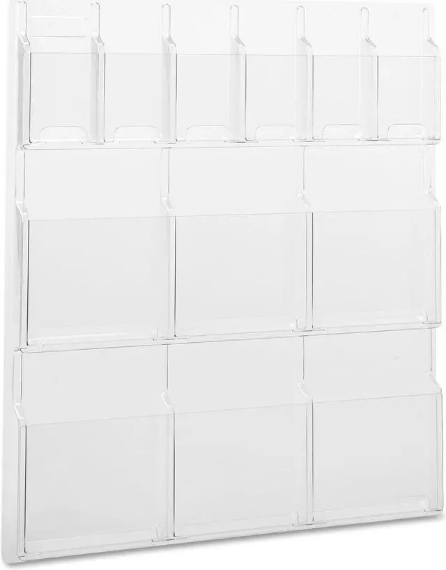 Alt view image 3 of 20 - Safco Reveal Clear Literature Displays 12 Compartments 30w x 2d x 34-3/4h Clear