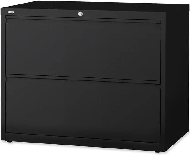 Alt view image 2 of 9 - Lorell Lateral File 2-Drawer 36"x18-5/8"x28" Black 60555