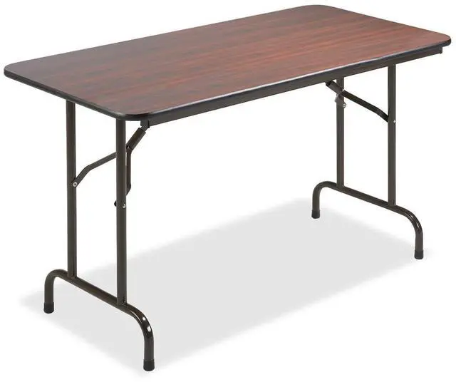 Alt view image 4 of 9 - Folding Table, 48"x24"x29", Mahogany