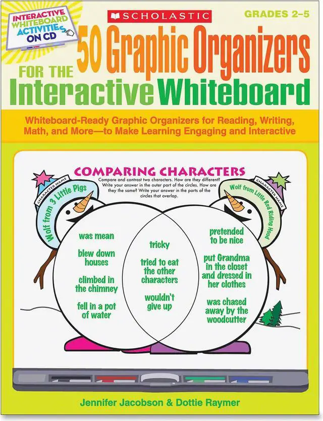 Alt view image 2 of 3 - Scholastic 50 Graphic Organizer f/Intr Whiteboard Grade 2-5 112Pgs 0545207150