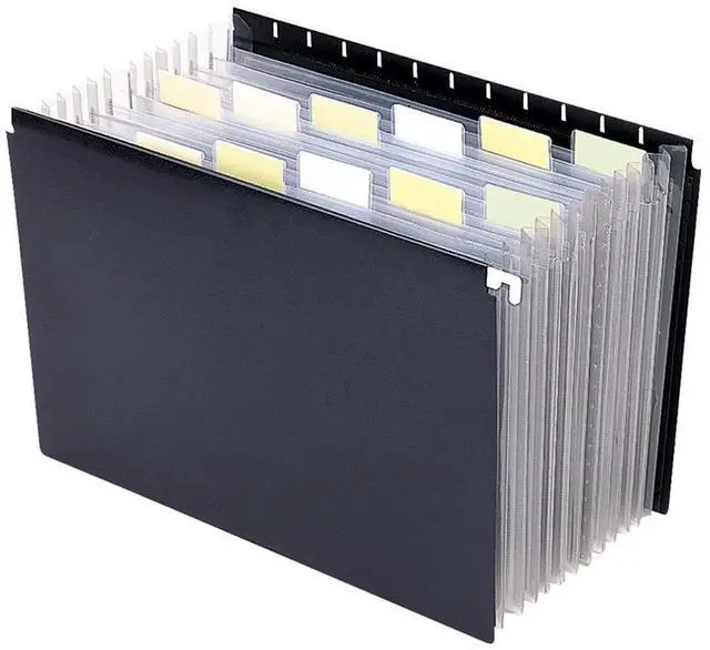 Alt view image 3 of 17 - Smead Hanging Expanding File Portable Ltr 11-7/8"x9-1/4" BK 65125