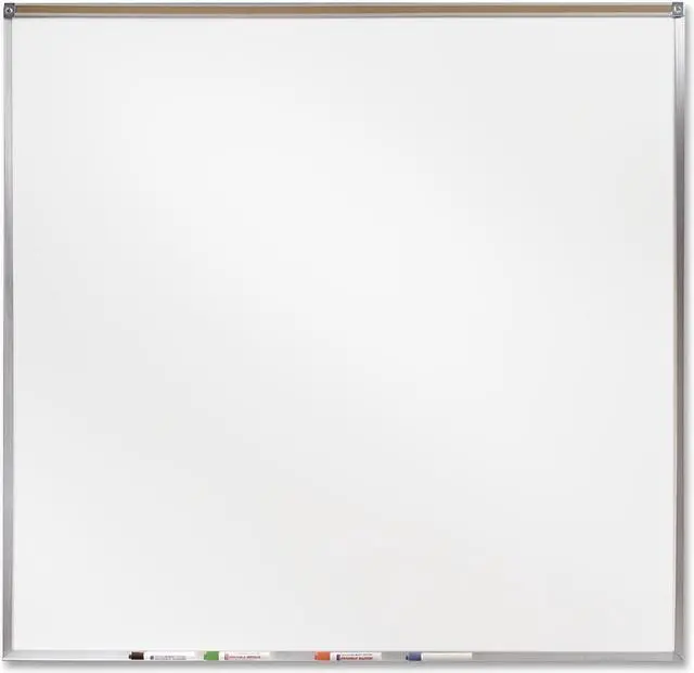 Alt view image 14 of 15 - Projection Board Dry-Erase Brd 4'x4' Aluminum Frame/White
