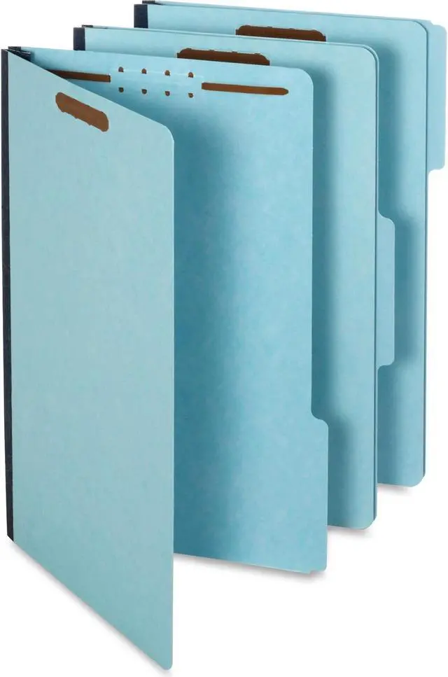 Alt view image 3 of 7 - Pendaflex File Folders 1"Exp 1/3 Cut Tab 2 Fastnrs Lgl 25/BX BE 616F213BLU
