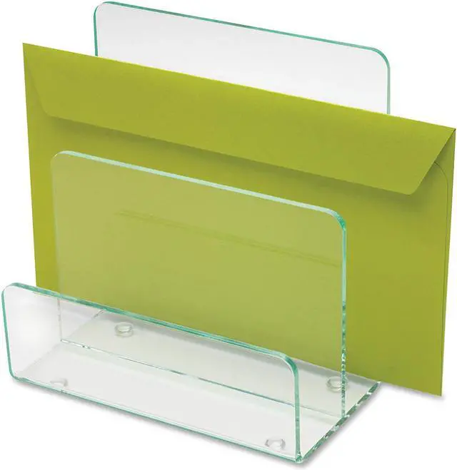 Alt view image 4 of 9 - Lorell Mini Paper Sorter 6"x3-1/2"x6-1/2" Clear/Green 80659