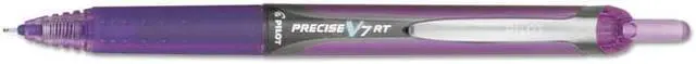 Alt view image 2 of 8 - Pilot Precise V7RT Retractable Roller Ball Pen Purple Ink .7mm 26071