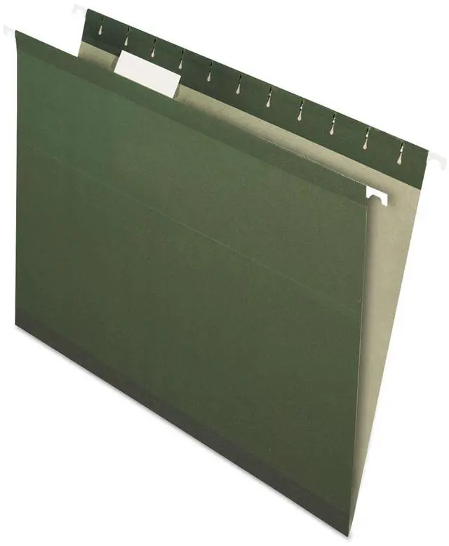 Main image of Pendaflex RCY415215SGR Reinforced Hanging File Folders- Kraft- Letter- Standard Green- 25/Box