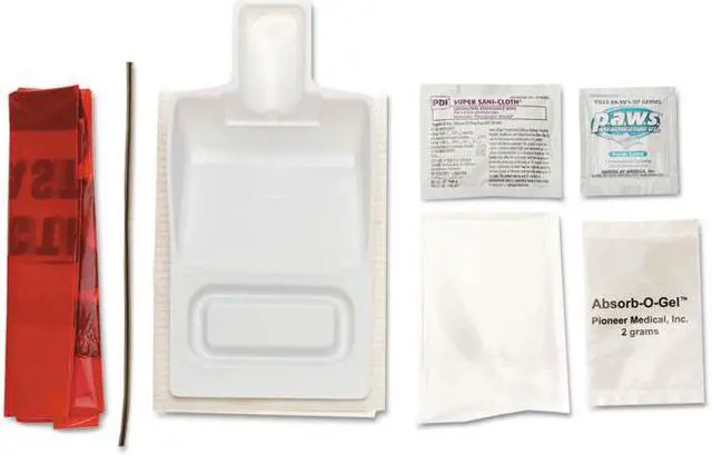 Main image of Medline Biohazard Fluid Clean-Up Kit 7 Pieces Synthetic-Fabric Bag MPH17CE210