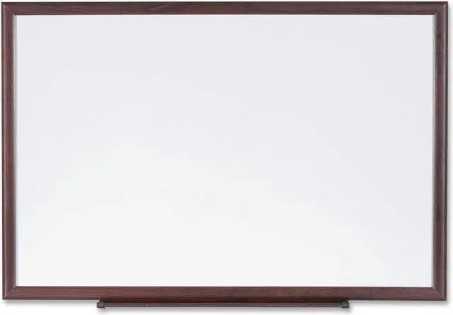 Alt view image 5 of 6 - Lorell Dry-Erase Board Wood Frame 6'x4' Brown/White 84169