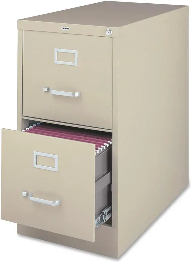 Main image of Lorell Vertical File 2-Drawer Legal 18"x26-1/2"x28-3/8" Putty 60660