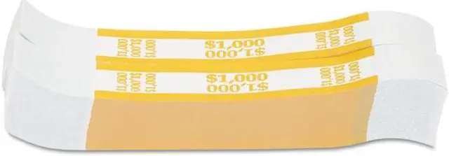 Alt view image 2 of 10 - Coin-Tainer Currency Straps Yellow $1 000 in $10 Bills 1000 Bands/Pack 401000