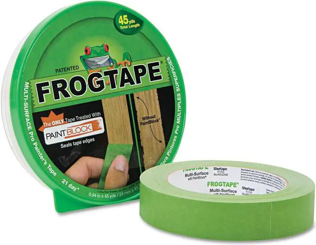 Main image of FrogTape Multi Surface Painter Tape
0.94" Width x 45 yd Length - Polymer - Self-adhesive - 1 / Roll - Green