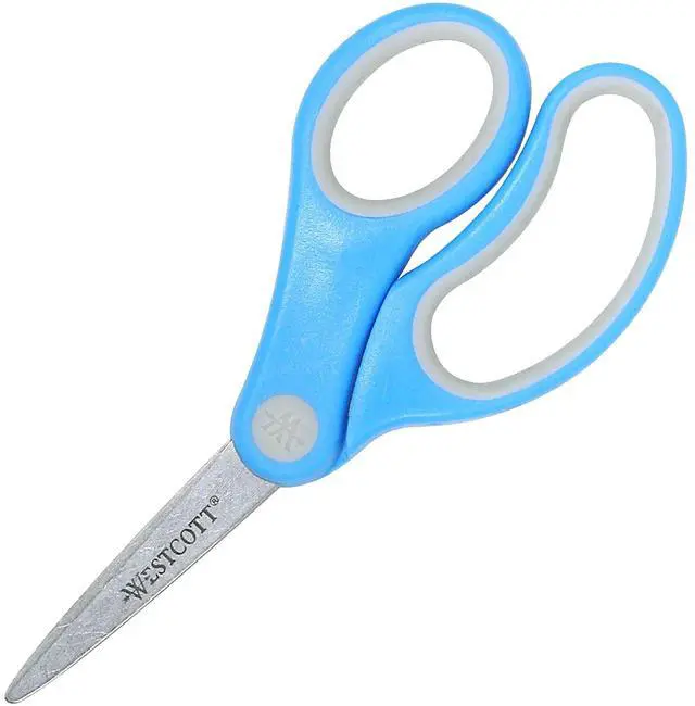 Alt view image 2 of 6 - Acme Kids Scissors Soft Handle Pointed 5" STST Blades/ AST 14727