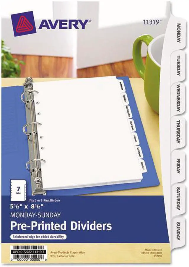 Alt view image 3 of 17 - Avery Style Edge Insertable Dividers with Pocket Multicolor 5-Tab 11 1/4 x 9 1/4