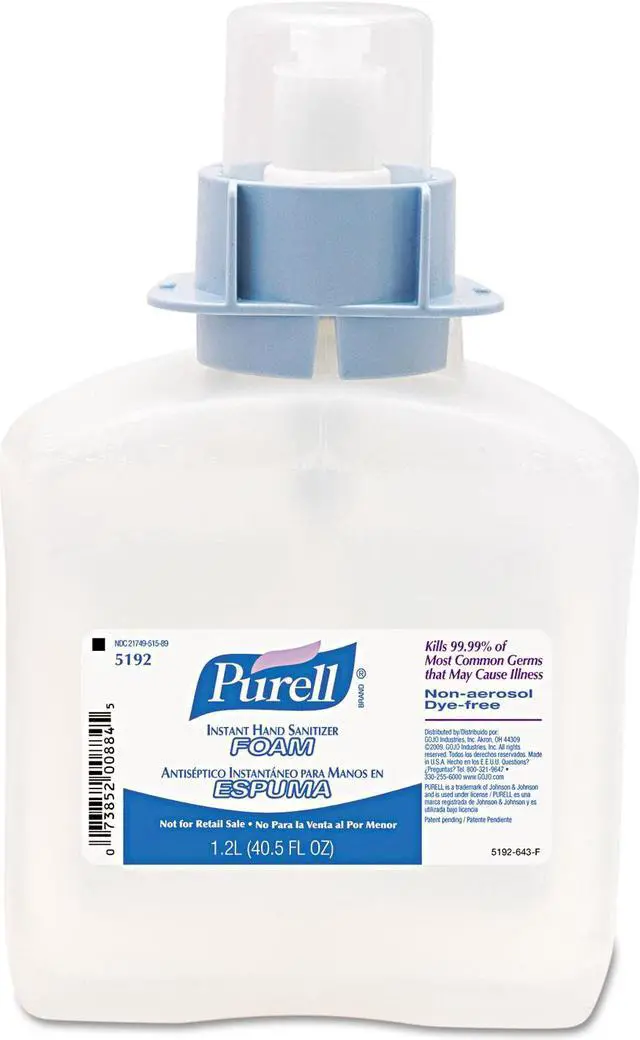 Alt view image 2 of 17 - PURELL Advanced FMX-12 Foam Instant Hand Sanitizer Refill w/Moisturizers 1200mL