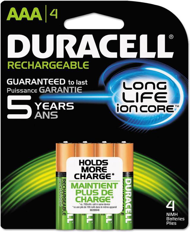 Duracell DX2400R4 Precharged Rechargeable NIMH Batteries 4 AAA