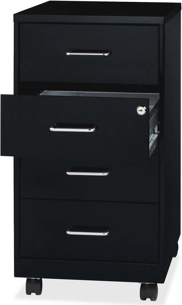 Main image of Lorell 4-Drawer Organizer 14-1/4"x18"x26-1/2" Black 25976