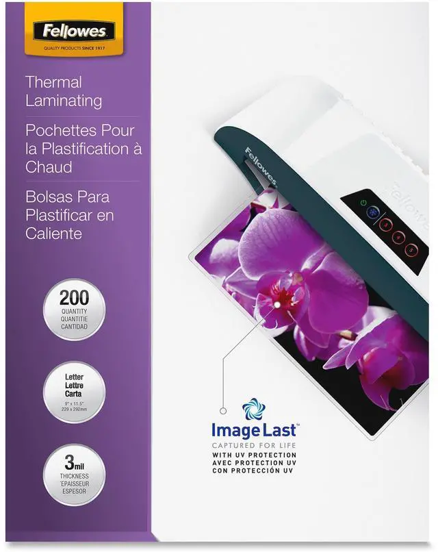 Alt view image 3 of 20 - Fellowes Inc Laminating Pouch 3mil. Ltr 200/PK Clear 5244101
