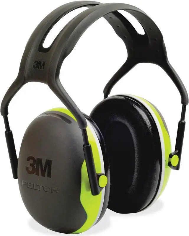 Alt view image 2 of 20 - 3M PELTOR X4 Earmuffs, 27 dB NRR, Fluorescent Yellow-Green X4A