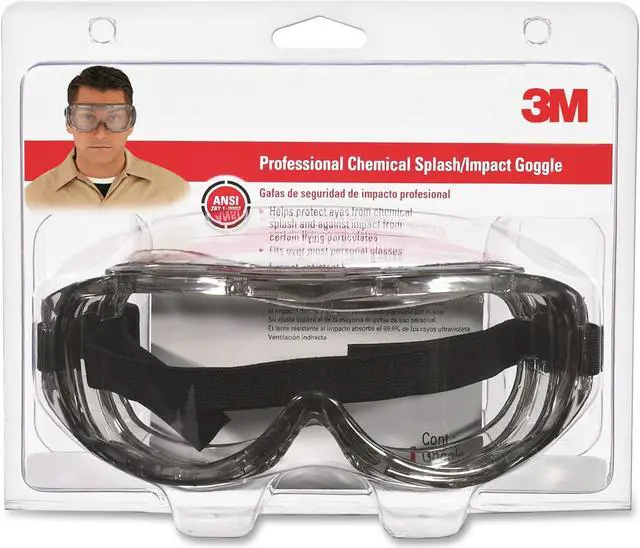 Alt view image 2 of 15 - Tekk Protection Chemical Splash/Impact Goggles - Polycarbonate Lens - 1/ Pack - Clear