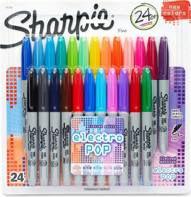 Alt view image 6 of 9 - Permanent Marker Fine Point 24/PK Assorted