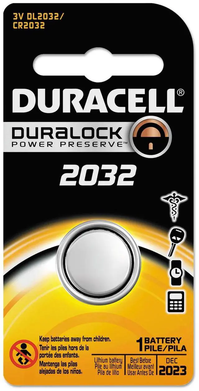 Alt view image 3 of 5 - Duracell Button Cell Lithium Electronics Battery Dl2032 3V 6/Box DL2032BPK