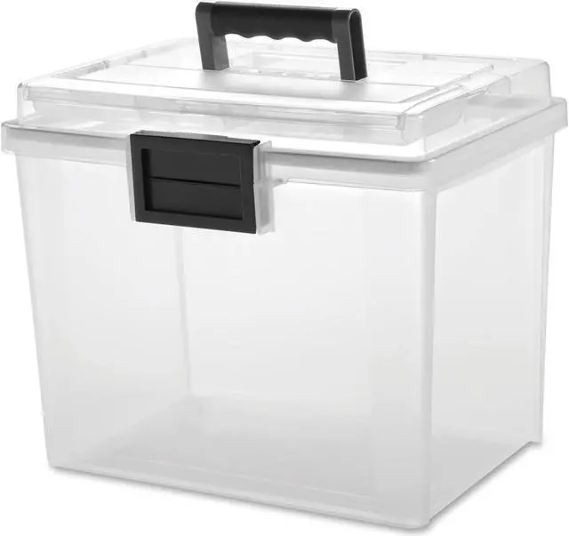 Alt view image 3 of 20 - IRIS USA, Inc Weather Tight Portable File Box 19Qt 11.5x10.4"x13.8" CL 110350